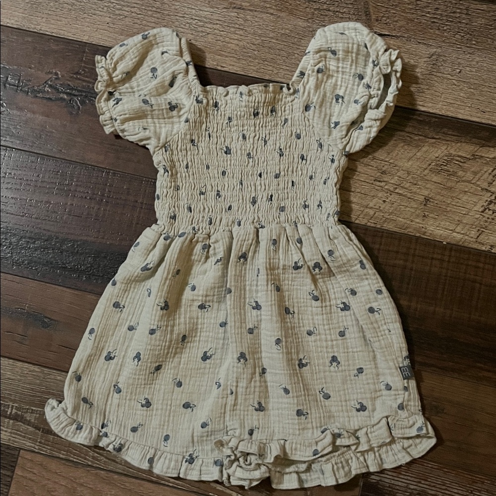 Adorable Cream Floral Baby Romper